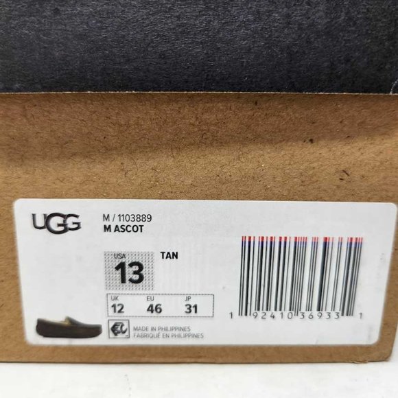 Men\'s 13 Ugg Ascot loafer slippers in brown main image 9
